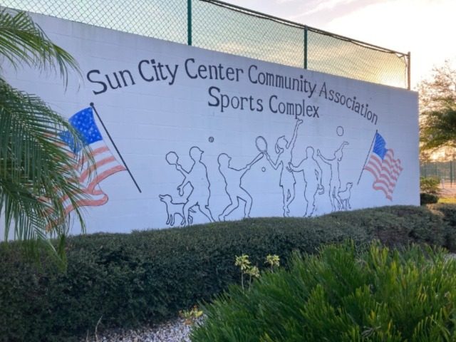 Sun City Center Community Association Sports Complex sign